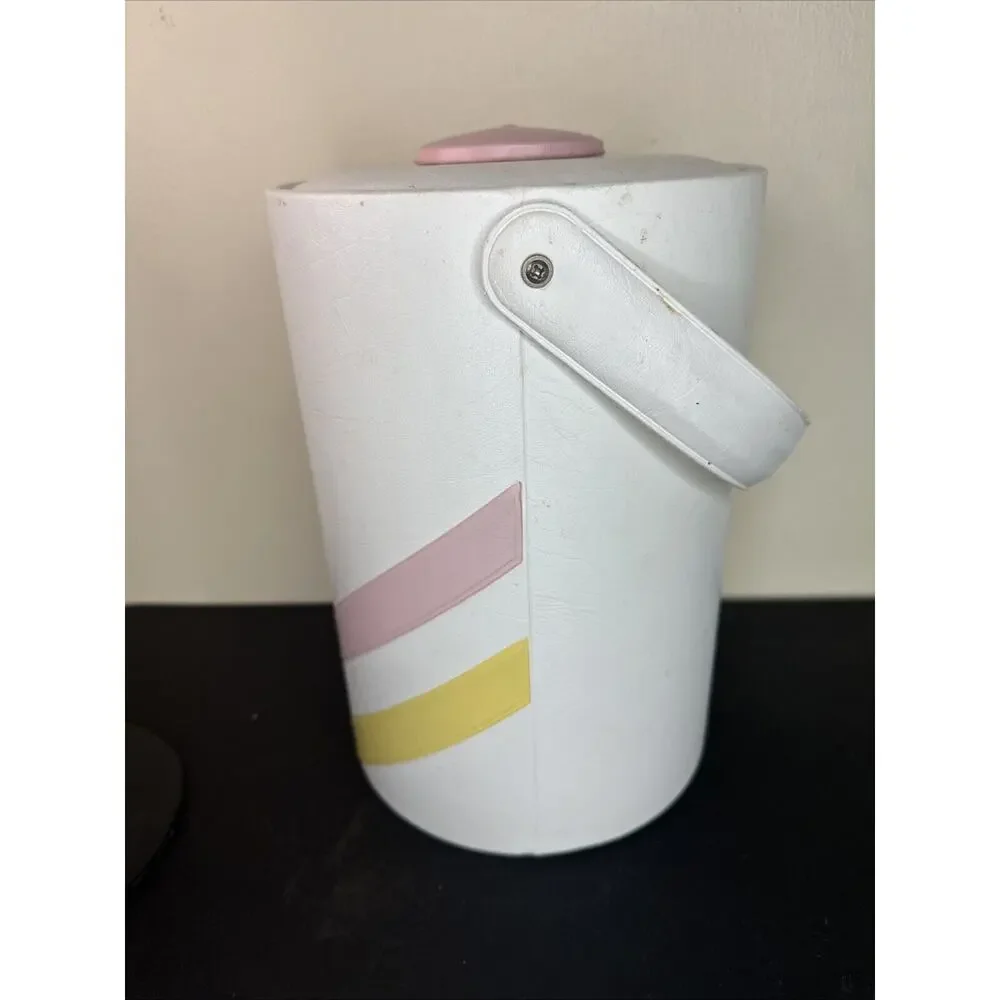 HTF Vintage Pastel 20 Cent MCM Signed‎ Georges Briard Vinyl Champagne Ice Bucket